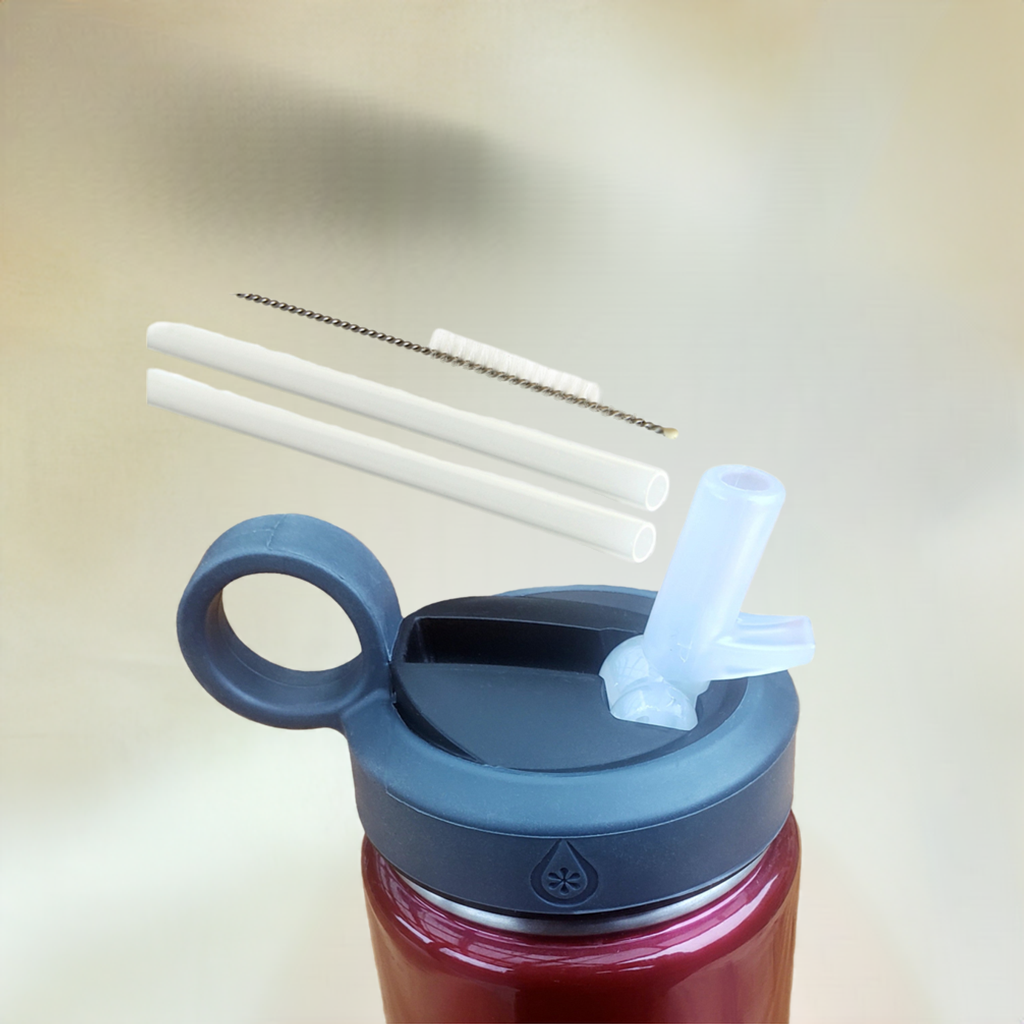 Paravalve High Performance Straw Lid | Fits Wide Mouth Hydro Flask & Nalgene Bottles | Leak Proof BPA-Free Smart Vent Lid