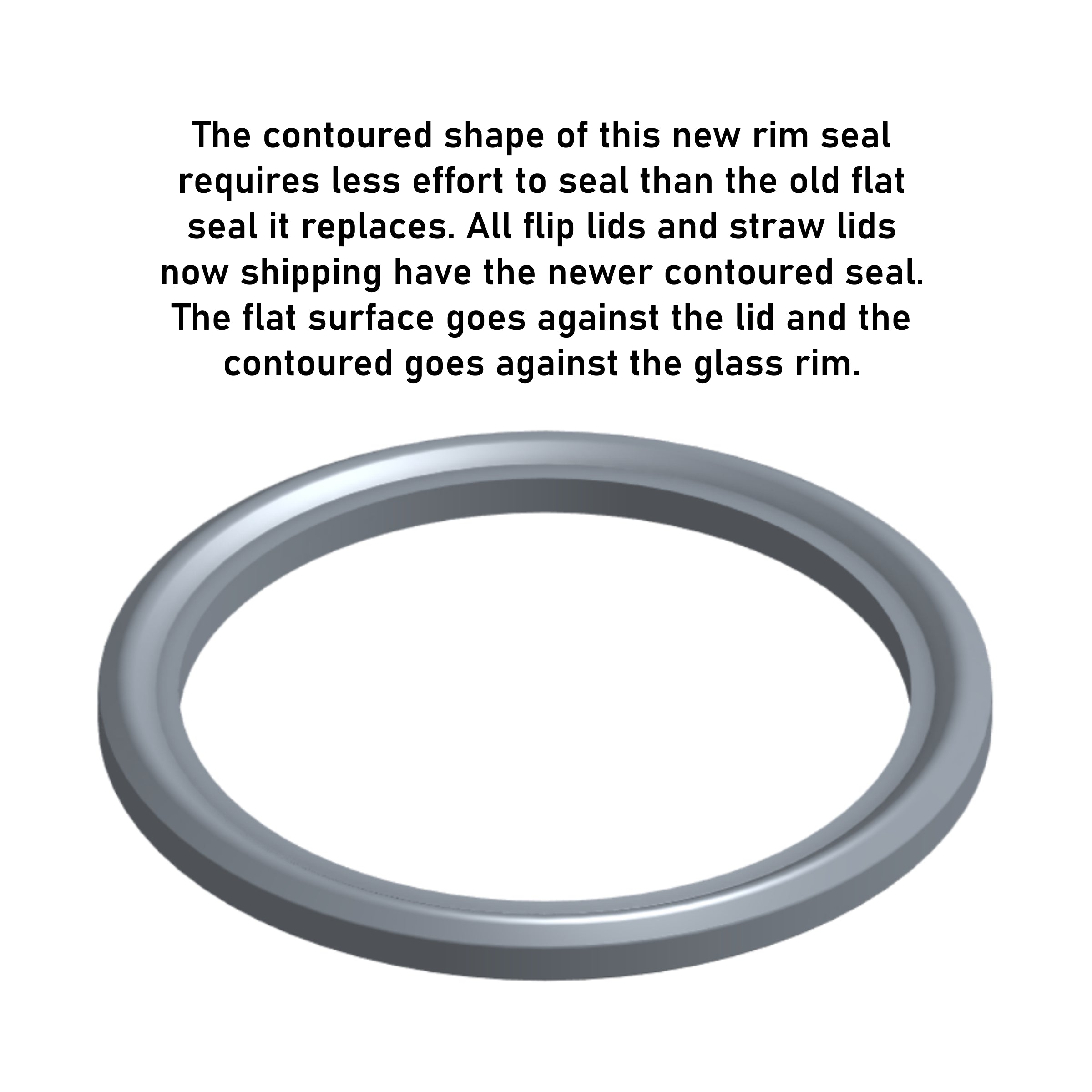 New countoured shape seals with less effort